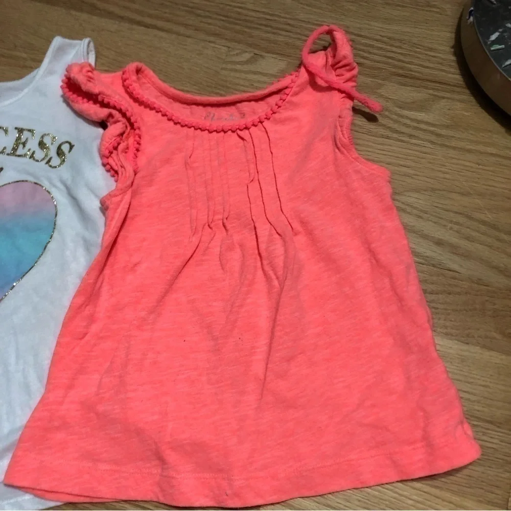 Size 5 Tank Top Sleeveless Blouse Shirt Bundle Lot Princess Unicorn Orange Pink